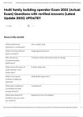 Multi family building operator Exam 2025 &lpar;Actual Exam&rpar; Questions with verified Answers &lpar;Latest Update 2025&rpar; UPDATE&excl;&excl;