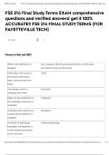 FSE 214 Final Study Terms EXAM comprehensive questions and verified answers&vert; get it 100&percnt; ACCURATE&excl;&excl; FSE 214 FINAL STUDY TERMS &lpar;FOR FAYETTEVILLE TECH&rpar;
