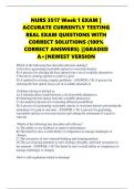 NURS 3517 Week 1 EXAM &vert; ACCURATE CURRENTLY TESTING REAL EXAM QUESTIONS WITH CORRECT SOLUTIONS &lpar;100&percnt; CORRECT ANSWERS&rpar; &vert;&vert;GRADED A&plus;&vert;NEWEST VERSION