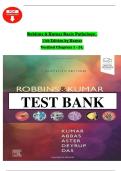 Test Bank for Robbins & Kumar Basic Pathology (Robbins Pathology) 11th Edition | Vinay Kumar & Abul K. Abbas | Latest Update 2025/2026 | Verified Q&A