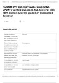 PA DOH BVR test study guide&period; Exam &lpar;2025&rpar; UPDATE Verified Questions And Answers &vert; With 100&percnt; Correct Answers graded A&plus; Guaranteed Success&excl;&excl;
