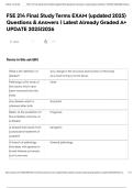 FSE 214 Final Study Terms EXAM &lpar;updated 2025&rpar; Questions & Answers &vert; Latest Already Graded A&plus; UPDATE 2025&vert;2026