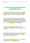 NC FUNERAL LAW EXAM QUESTIONS AND ANSWERS 2025&period;