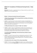 NURS 3517&colon; Foundations of Professional Nursing Practice - Study Guide