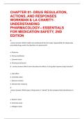 CHAPTER 01- DRUG REGULATION&comma; ACTIONS&comma; AND RESPONSES WORKMAN & LA CHARITY-