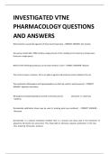 VTNE Pharmacology Exam 2025 &vert; Verified Questions & Correct Answers with Rationales &vert; Veterinary Technician A&plus;
