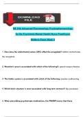 NR 546 Advanced Pharmacology &ndash; Psychopharmacology for the Psychiatric-Mental Health Nurse Practitioner Midterm Exam &lpar;Week 4&comma; 2024&ndash;2025&rpar; &ndash; Complete Exam Questions with Correct Answers and Rationales