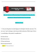 NR 546 Advanced Pharmacology &ndash; Psychopharmacology for the Psychiatric-Mental Health Nurse Practitioner Midterm Exam &lpar;2024&ndash;2025&comma; Complete Questions and Answers&rpar;