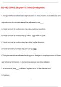BIO 182 EXAM 3&colon; Chapter 47&colon; Animal Development Questions with 100&percnt; Correct Answers &vert; Verified &vert; Latest Update
