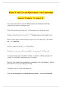 Road Craft Exam Questions And Answers Latest Update Graded A&plus;