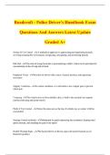 Roadcraft - Police Driver's Handbook Exam Questions And Answers Latest Update Graded A&plus;