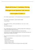 Roadcraft Section 3- Ambulance Driving Principles Exam Questions And Answers Latest Update Graded A&plus;