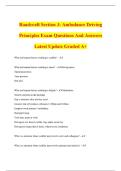 Roadcraft Section 3- Ambulance Driving Principles Exam Questions And Answers Latest Update Graded A&plus;