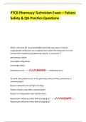 PTCB Pharmacy Technician Exam &ndash; Patient Safety & QA Practice Questions