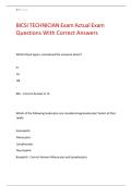 BICSI TECHNICIAN Exam Actual Exam Questions With Correct Answers 