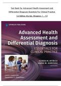 Test Bank for Advanced Health Assessment and Differential Diagnosis Essentials For Clinical Practice  1st Edition Myrick&comma; Chapters 1 - 12