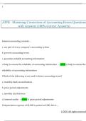 AIPB - Mastering Corrections of Accounting Errors Questions  with Answers &lpar;100&percnt; Correct Answers&rpar; 