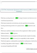 C213 Pre-Assessment Questions with Answers &lpar;100&percnt; Correct  Answers&rpar; 