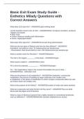 Basic Exit Exam Study Guide - Esthetics Milady Questions with Correct Answers