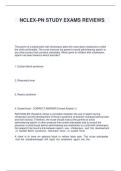 NCLEX-PN Study Exams Review &vert; Verified Questions & Correct Answers &vert; A&plus; 2024 Practical Nursing Guide