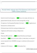 Florida Public Adjuster State Test Questions with Answers  &lpar;100&percnt; Correct Answers&rpar;