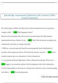 Knowledge Assessments Questions with Answers &lpar;100&percnt;  Correct Answers&rpar; 