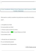 Local Anesthesia Mock Exam Questions with Answers &lpar;100&percnt;  Correct Answers&rpar; 