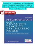 TEST BANK for Psychotherapy for the Advanced Practice Psychiatric Nurse&colon; A How-To Guide for Evidence-Based Practice &lpar;3rd Edition&comma; New&rpar; by Kathleen Wheeler &vert; Latest Update 2025&sol;2026 &vert; Verified & Complete