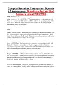 Comptia Security&plus; Certmaster - Domain 4&period;0 Assessment Questions And Verified Answers Latest 2025&sol;2026