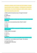 PENNSYLVANIA DIETITIAN NUTRITIONIST EXAM   QUESTIONS AND CORRECT ANSWERS &lpar;VERIFIED  ANSWERS&rpar; PLUS RATIONALES 2025&vert;2026 Q&A &vert;  INSTANTDOWNLOAD PDF