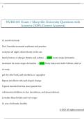 NURS 651 Exam 1 Maryville University Questions with  Answers &lpar;100&percnt; Correct Answers&rpar;
