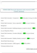 SNHD EMS Protocols Questions with Answers &lpar;100&percnt;  Correct Answers&rpar;