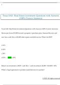 Texas SAE&colon; Real Estate investment Questions with Answers  &lpar;100&percnt; Correct Answers&rpar;