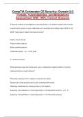 CompTIA Certmaster CE Security&plus; Domain 2&period;0 Threats&comma; Vulnerabilities&comma; and Mitigations Assessment With 100&percnt; Correct Answers