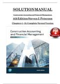 SOLUTION MANUAL For Construction Accounting and Financial Management&comma; 4th Edition Steven J&period; Peterson &vert;All Chapters &lpar;1 - 18&rpar;&vert; Complete Newest Version 2024&sol;2025 A&plus;