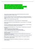 MAI 220 LAB II CHAPTER 6 GLUCOSE-CHOLESTEROL EXAM QUESTIONS AND ANSWERS