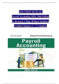 Payroll Accounting 2024 34th Edition by Bernard J&period; Bieg&comma; Bridget Stomberg INSTRUCTOR GUIDE & SOLUTIONS MANUAL