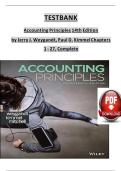 TEST BANK For Accounting Principles&comma; 14th Edition by Jerry J&period; Weygandt&comma; Paul D&period; Kimmel&comma; Verified Chapters 1 - 27&comma; Complete Newest Version