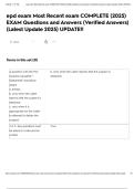 EPD EXAM  Most Recent exam COMPLETE &lpar;2025&rpar; EXAM Questions and Answers &lpar;Verified Answers&rpar; &lpar;Latest Update 2025&rpar; UPDATE&excl;&excl;  EPD EXAM  Most Recent exam COMPLETE &lpar;2025&rpar; EXAM Questions and Answers &lpar;Verified Answers&rpar; &lpar;Latest Update 2025&rpar; UPDATE&excl;&excl;  