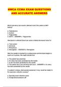 NWCA CCMA EXAM QUESTIONS AND ACCURATE ANSWERS