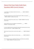 Natural Hair Exam Study Guide Exam Questions With Correct Answers 