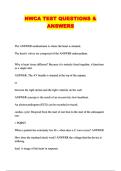 NWCA TEST QUESTIONS & ANSWERS
