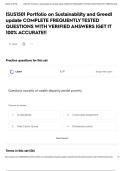 &vert;SUS1501 Portfolio on Sustainability and Greed&vert; update COMPLETE FREQUENTLY TESTED QUESTIONS WITH VERIFIED ANSWERS &vert;GET IT 100&percnt; ACCURATE&excl;&excl;