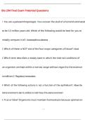 Bio 204 Final Exam Potential Questions with 100&percnt; Correct Answers &vert; Verified &vert; Latest Update 