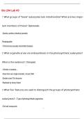 Bio 204 Lab &num;3 Questions with 100&percnt; Correct Answers &vert; Verified &vert; Latest Update 