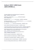 Auburn SOCY 1000 Exam 1