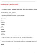 BIO 204 Organ Systems Overview Questions with 100&percnt; Correct Answers &vert; Verified &vert; Latest Update 