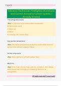 Advanced Technician Firefighter &vert; Exam Study Guide 2025 &vert; Latest Updated Version with Verified Questions and Correct Answers &lpar;A&plus; Graded&rpar;