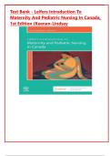 Test Bank - Leifers Introduction to Maternity and Pediatric Nursing in Canada&comma; 1st Edition &lpar;Keenan-Lindsay&comma; 2020&rpar;&comma;Chapter 1-33&vert;&vert; All chapters