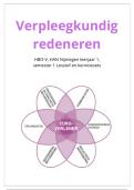  Complete samenvatting VRN &lpar;verpleegkundig redeneren&rpar;  leerjaar 1&comma; semester 1&comma; kennistoets 1&comma; HBO-V HAN
